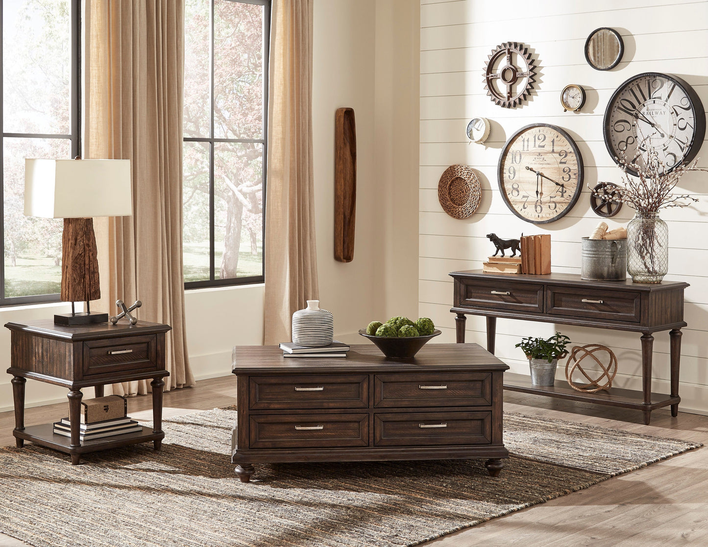 Cardano Driftwood Charcoal Cocktail Table - 1689-30 - Luna Furniture - Dallas Store