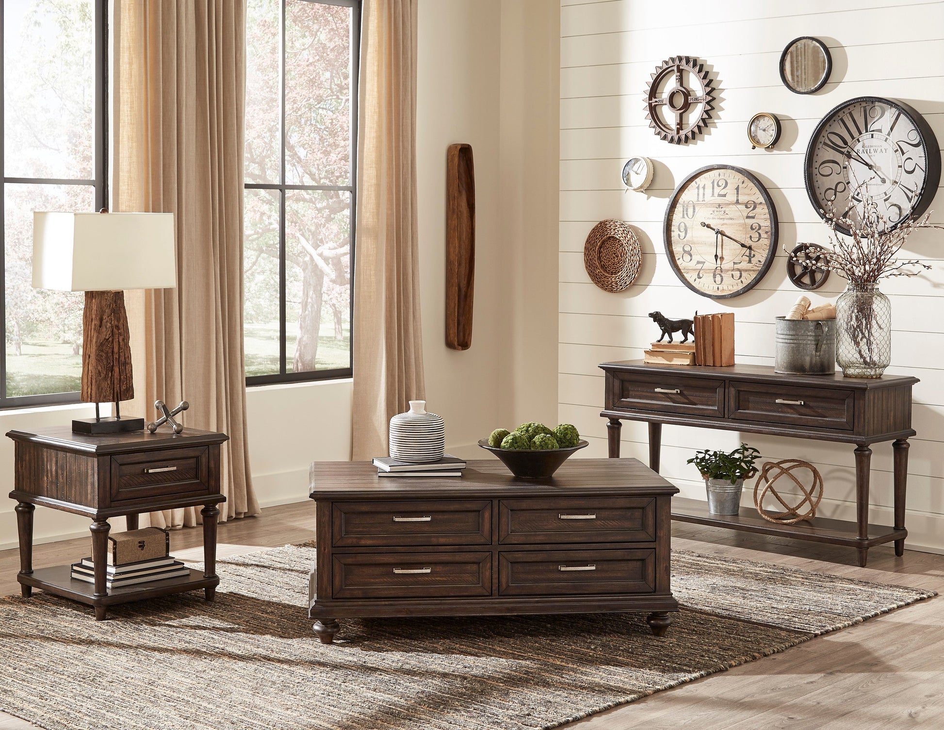 Cardano Driftwood Charcoal End Table - 1689-04 - Luna Furniture - Dallas Store