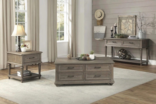 Cardano Driftwood Light Brown Wood Cocktail Table - 1689BR-30 - Luna Furniture - Dallas Store