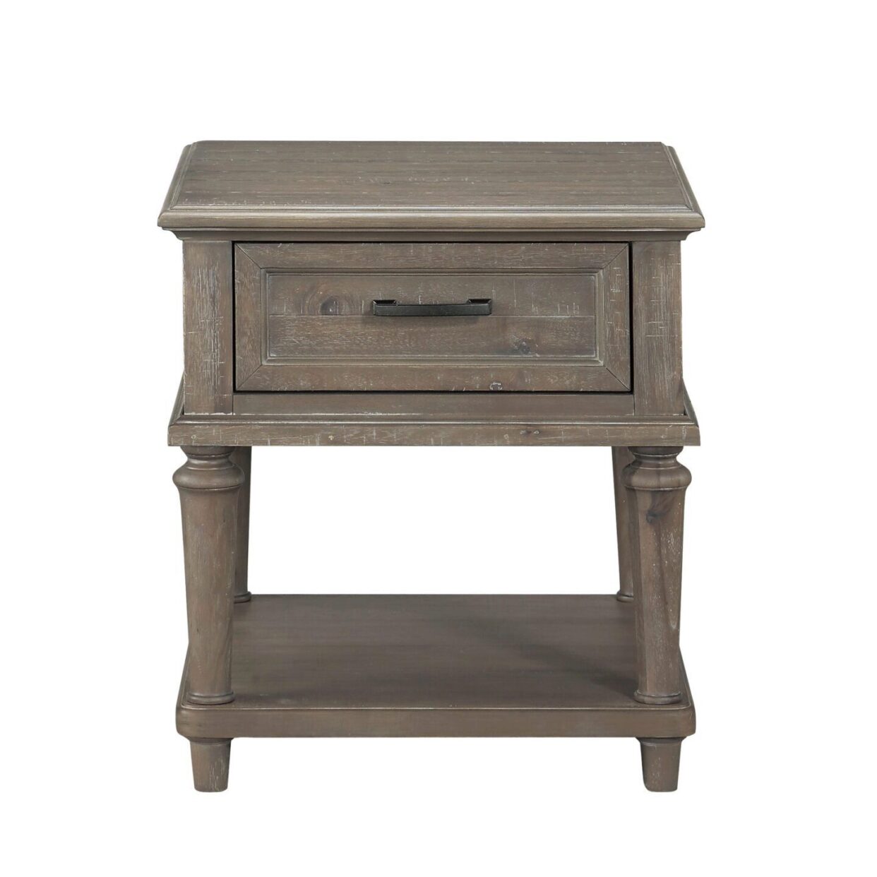 Cardano Driftwood Light Brown Wood End Table - 1689BR-04 - Luna Furniture - Dallas Store