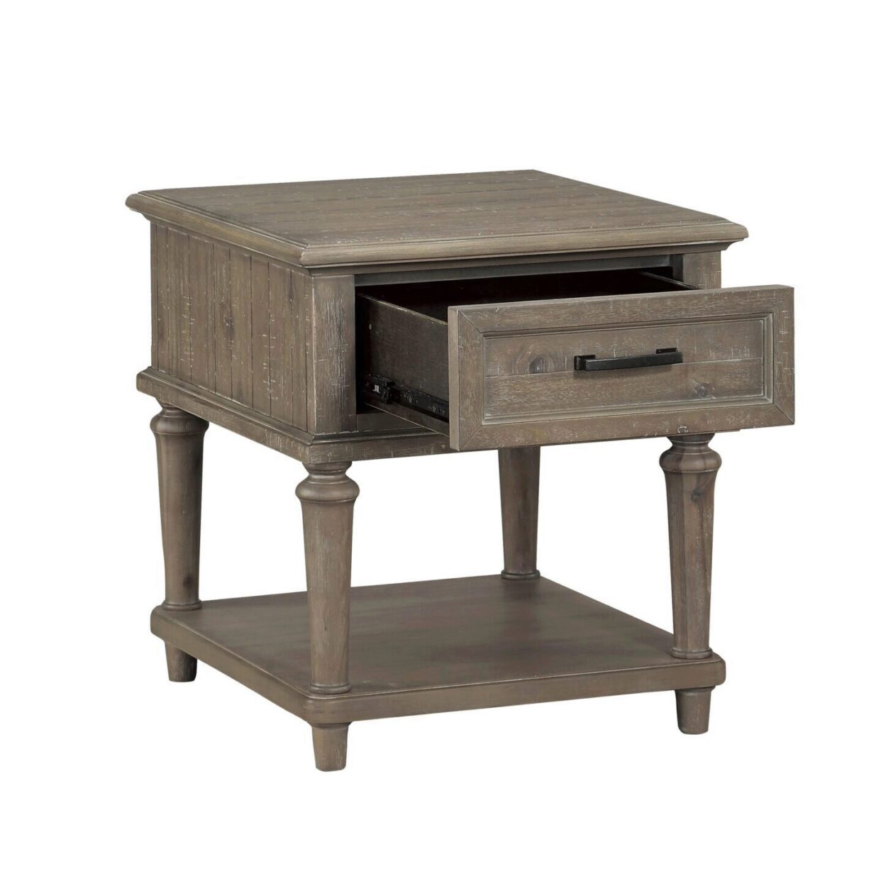 Cardano Driftwood Light Brown Wood End Table - 1689BR-04 - Luna Furniture - Dallas Store