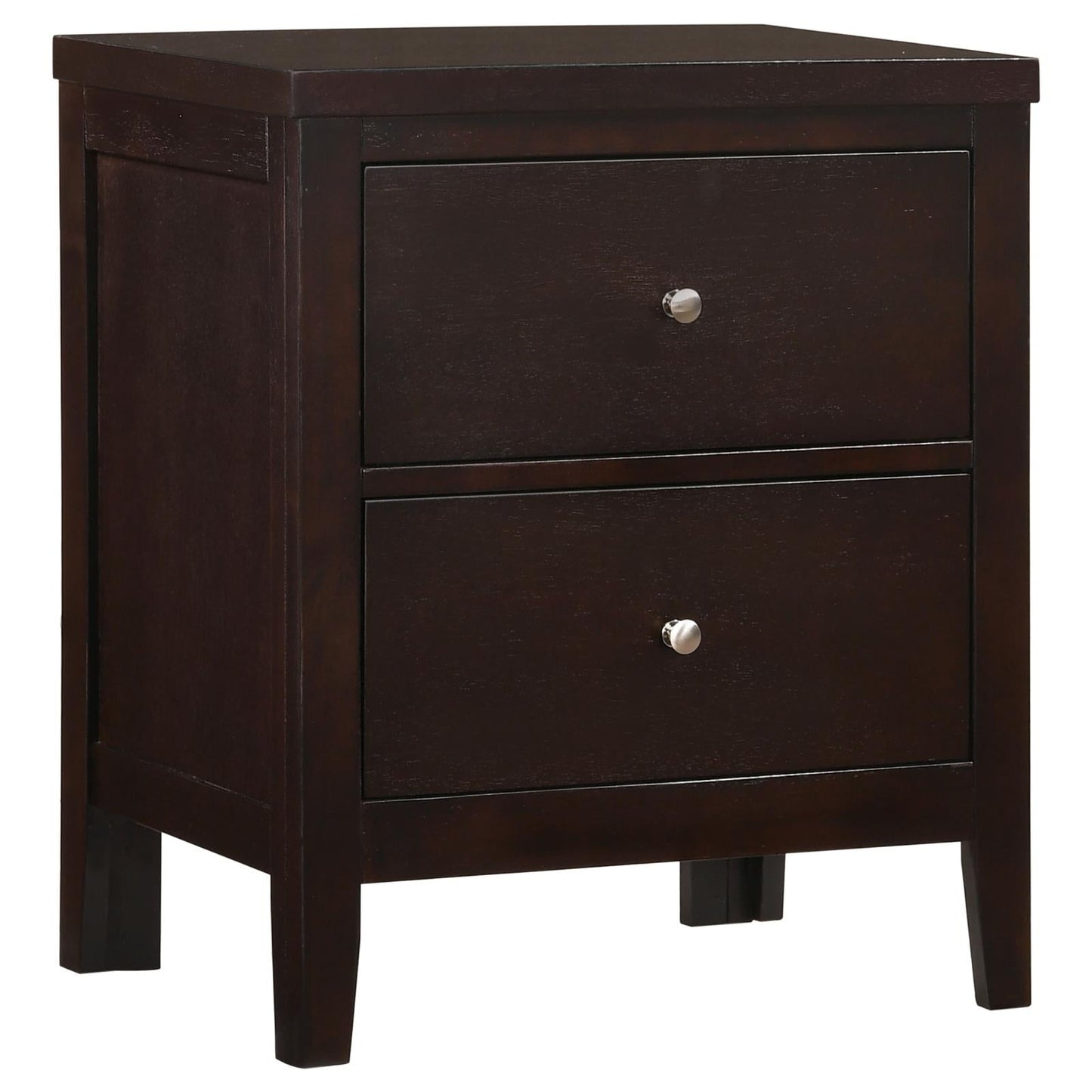 Carlton 2-Drawer Rectangular Nightstand Cappuccino - 202092 - Luna Furniture - Dallas Store