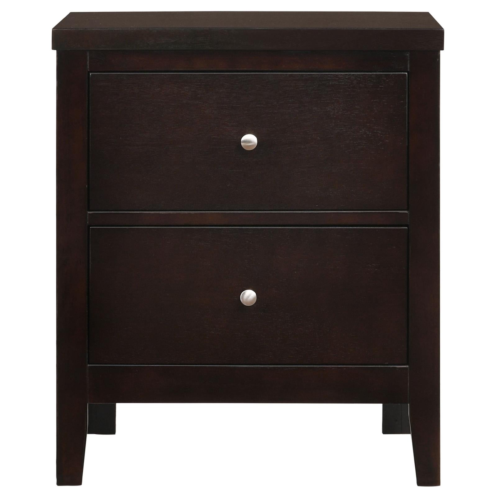 Carlton 2-Drawer Rectangular Nightstand Cappuccino - 202092 - Luna Furniture - Dallas Store