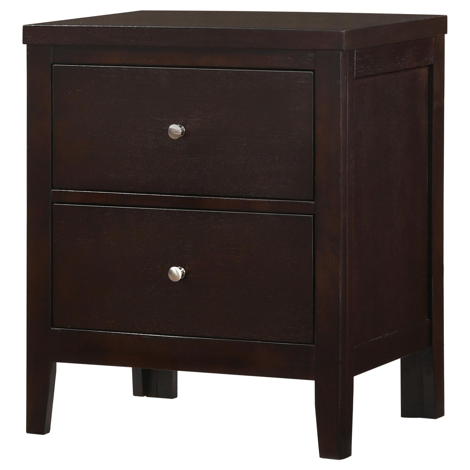 Carlton 2-Drawer Rectangular Nightstand Cappuccino - 202092 - Luna Furniture - Dallas Store