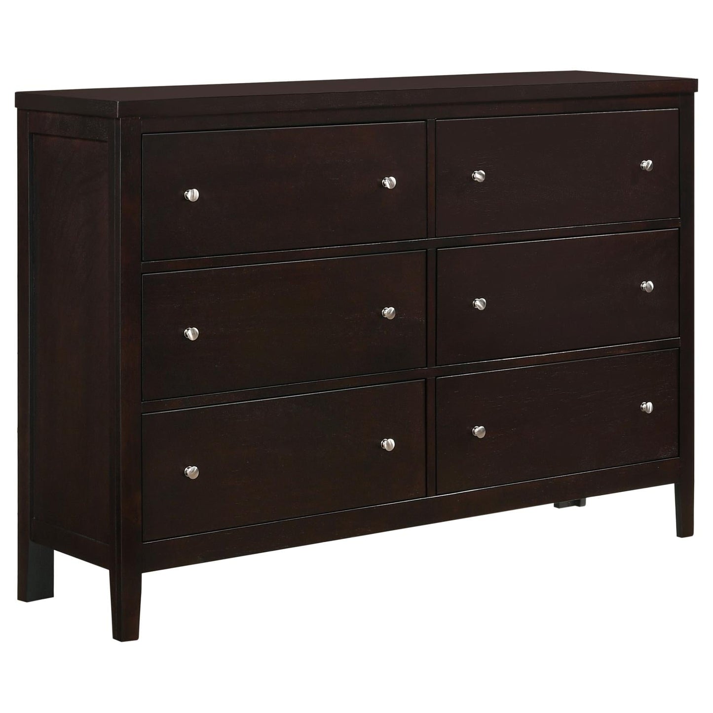 Carlton Cappuccino 6-Drawer Rectangular Dresser - 202093 - Luna Furniture - Dallas Store