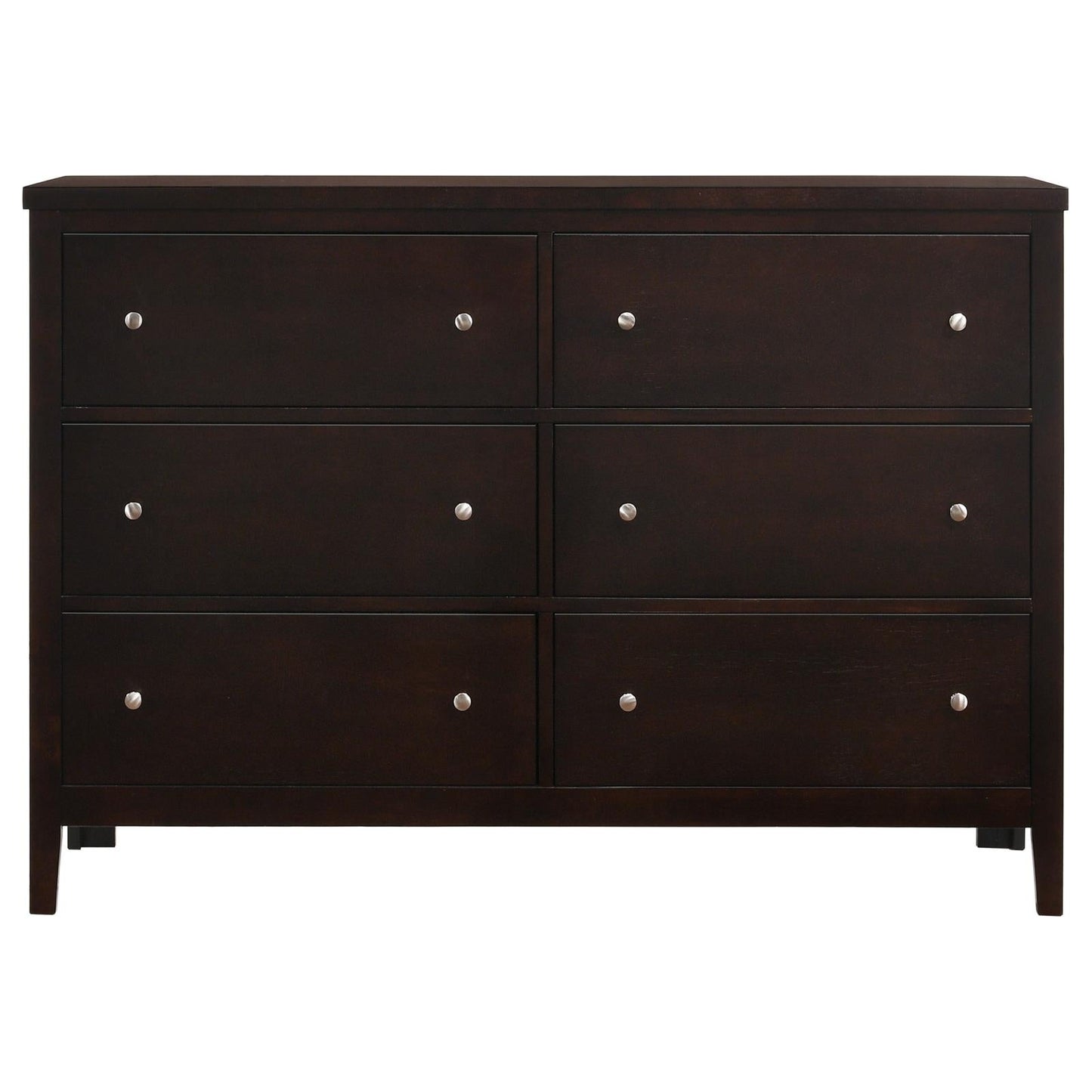 Carlton Cappuccino 6-Drawer Rectangular Dresser - 202093 - Luna Furniture - Dallas Store