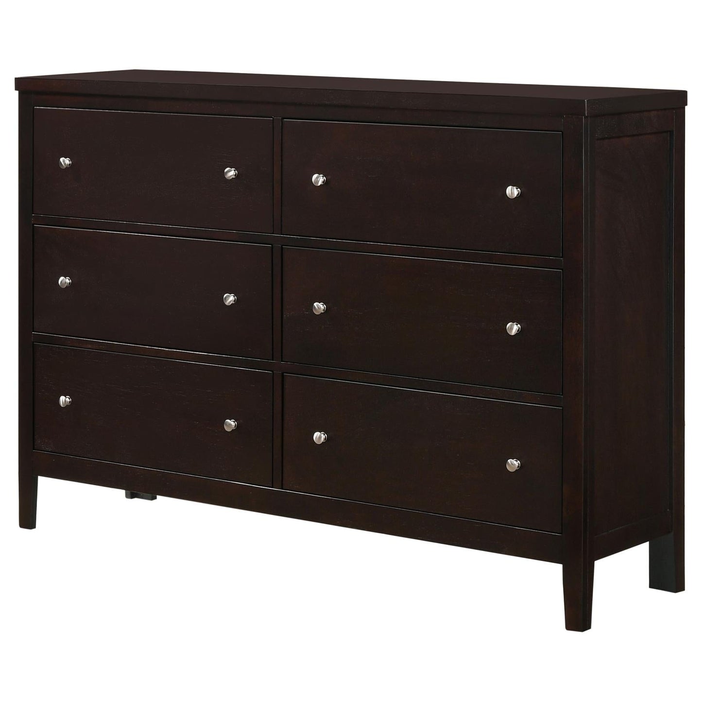 Carlton Cappuccino 6-Drawer Rectangular Dresser - 202093 - Luna Furniture - Dallas Store