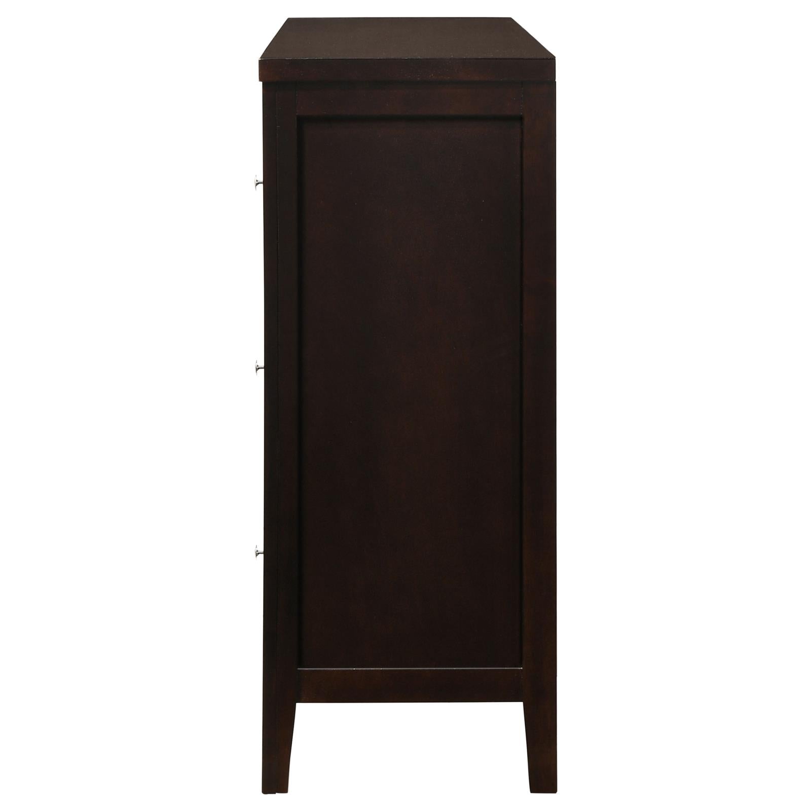 Carlton Cappuccino 6-Drawer Rectangular Dresser - 202093 - Luna Furniture - Dallas Store