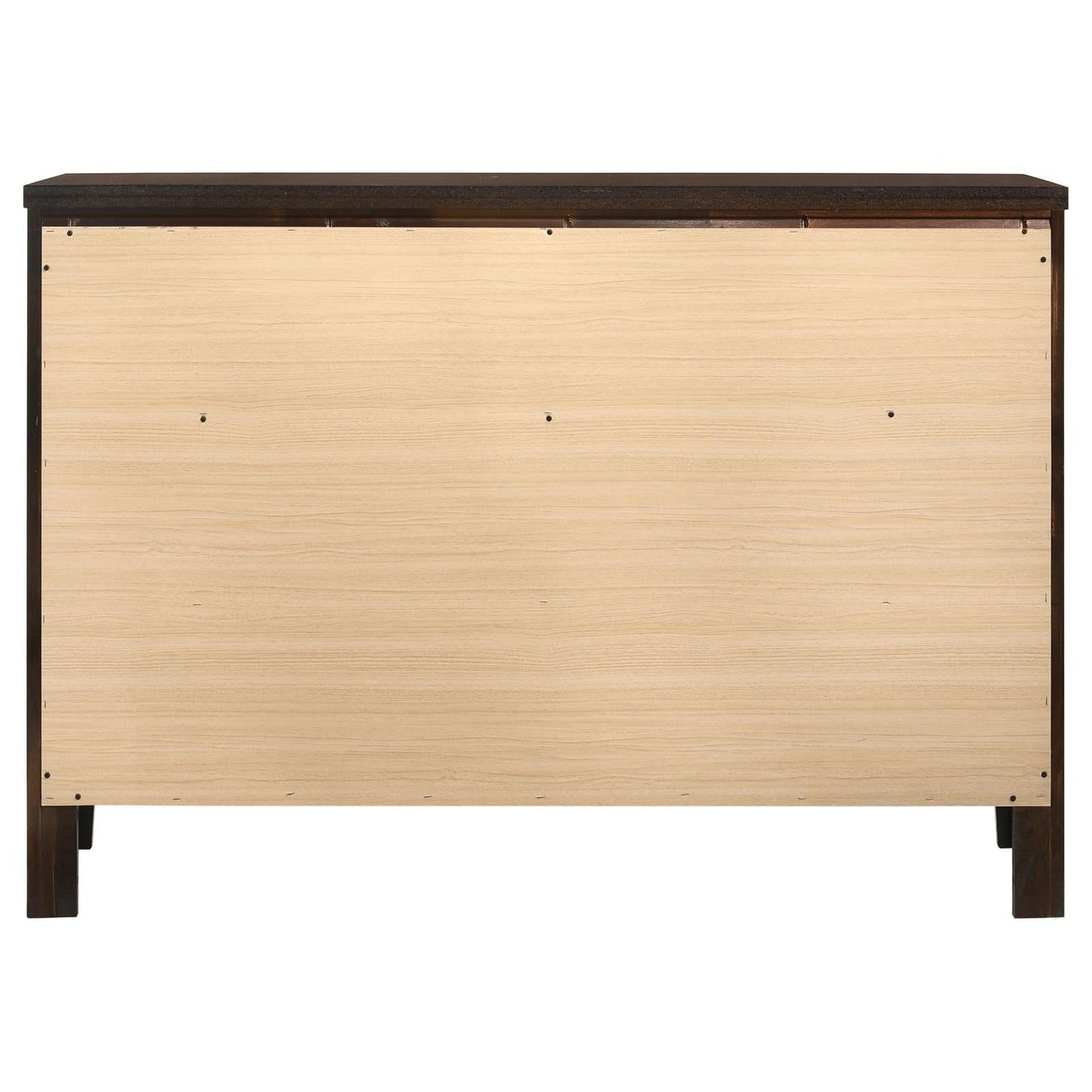 Carlton Cappuccino 6-Drawer Rectangular Dresser - 202093 - Luna Furniture - Dallas Store