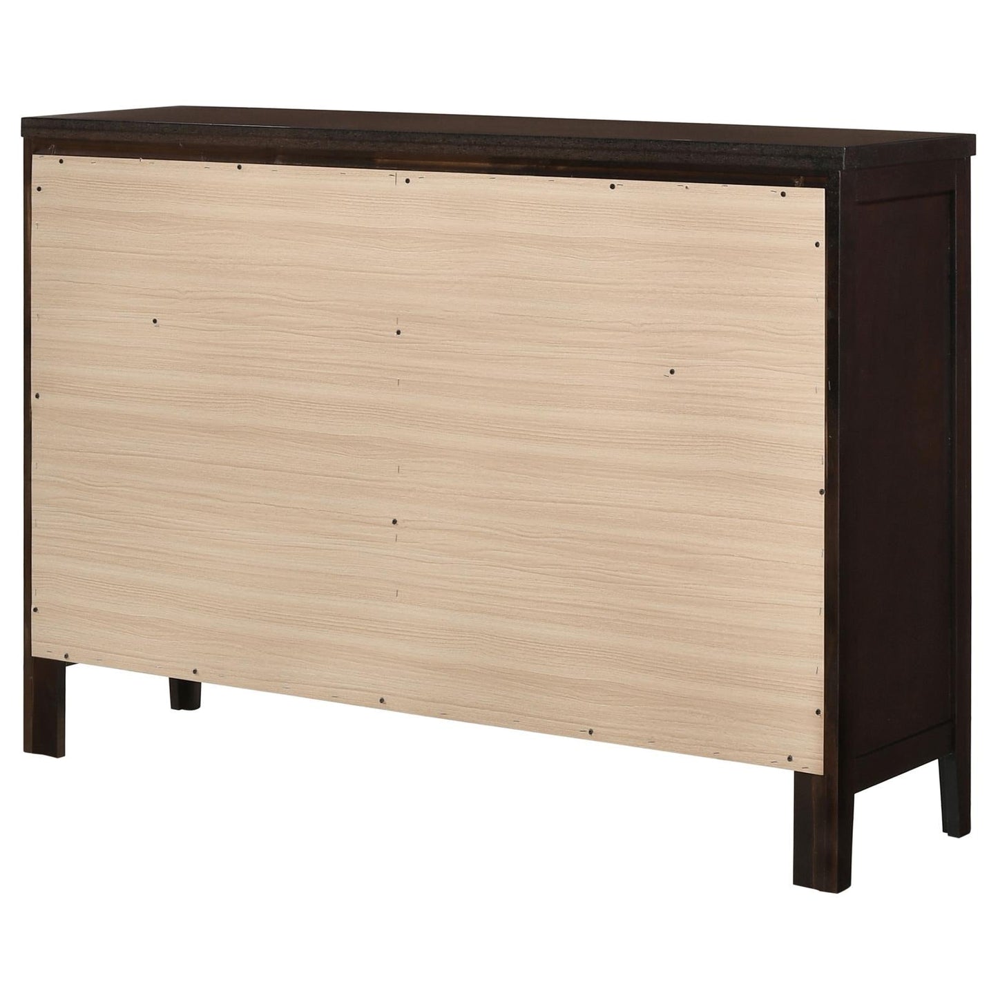 Carlton Cappuccino 6-Drawer Rectangular Dresser - 202093 - Luna Furniture - Dallas Store
