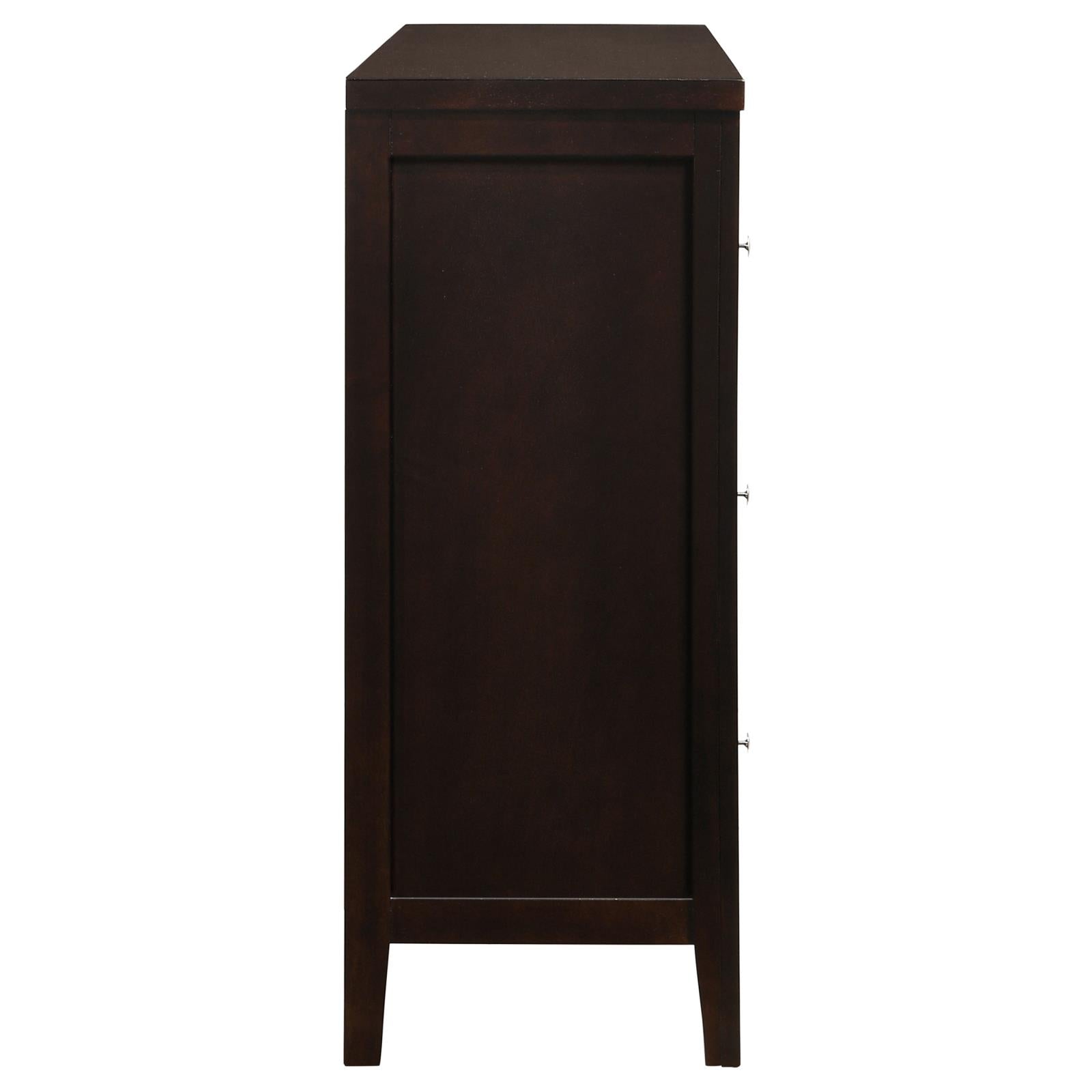 Carlton Cappuccino 6-Drawer Rectangular Dresser - 202093 - Luna Furniture - Dallas Store