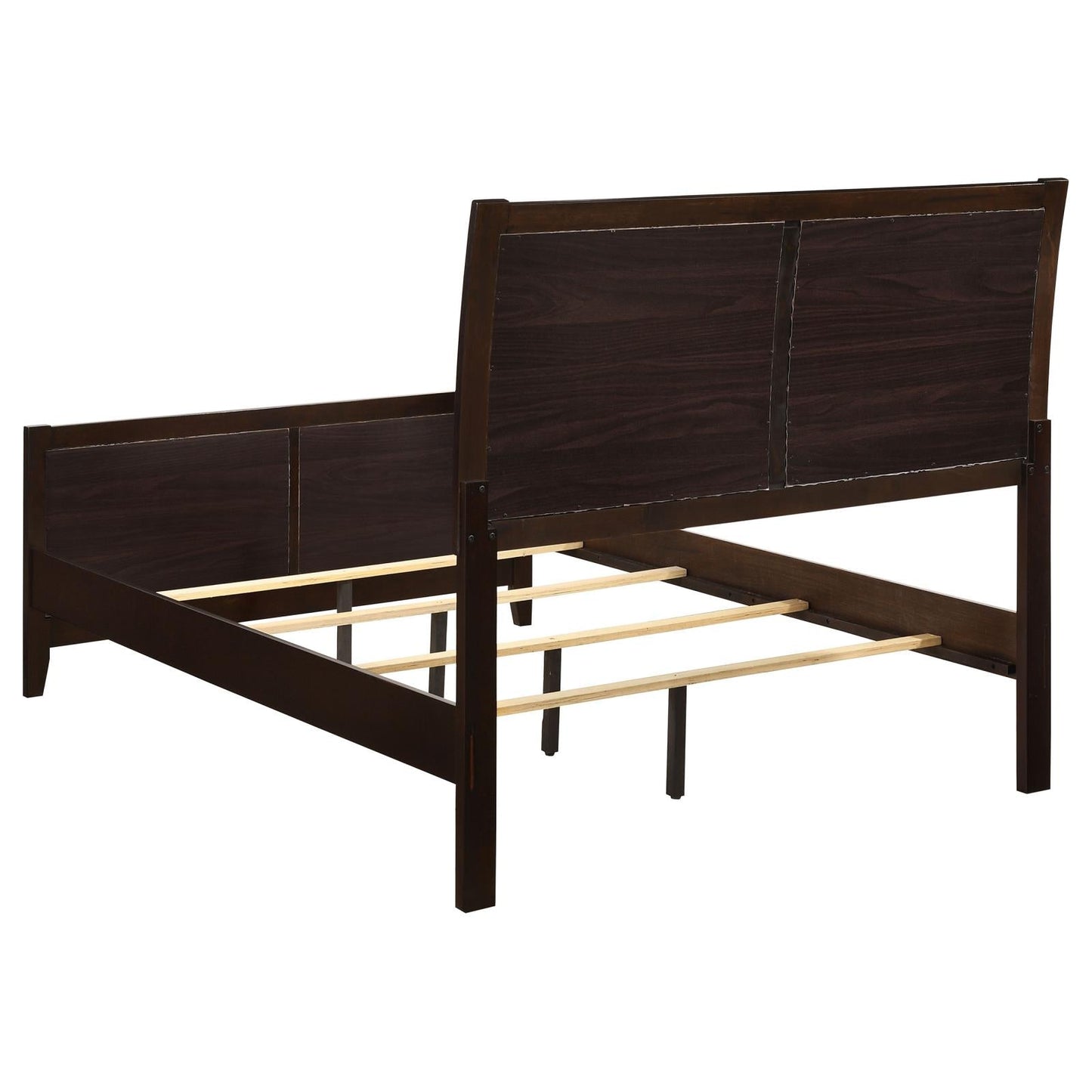Carlton Full Upholstered Panel Bed Cappuccino/Black - 202091F - Luna Furniture - Dallas Store