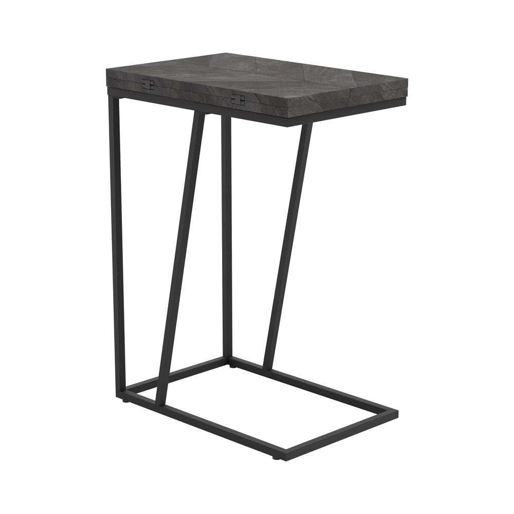 Carly Gray Expandable Chevron Rectangular Accent Table - 931156 - Luna Furniture - Dallas Store