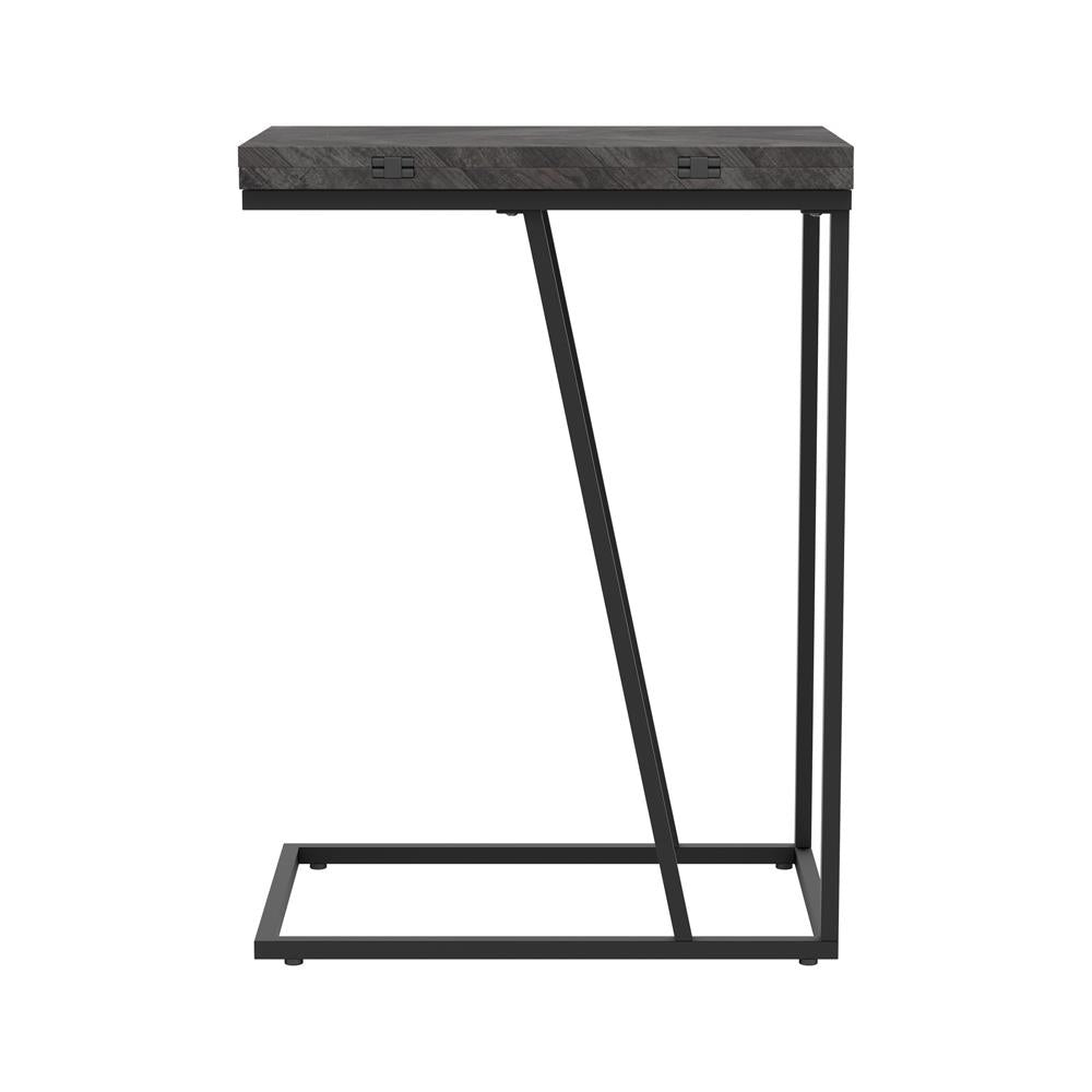 Carly Gray Expandable Chevron Rectangular Accent Table - 931156 - Luna Furniture - Dallas Store