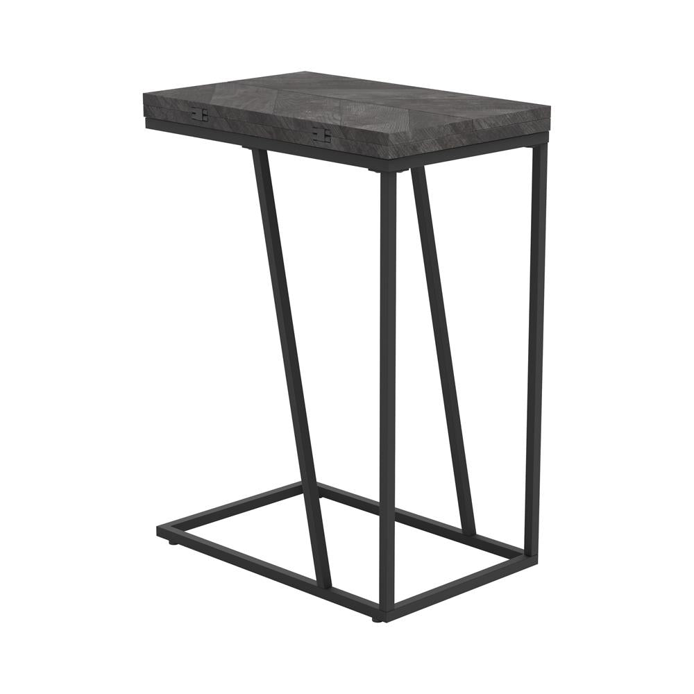 Carly Gray Expandable Chevron Rectangular Accent Table - 931156 - Luna Furniture - Dallas Store