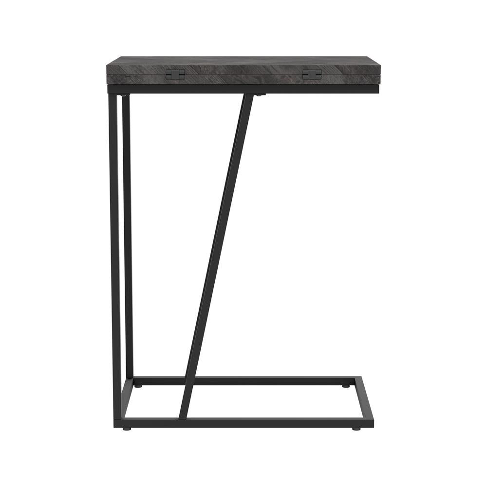 Carly Gray Expandable Chevron Rectangular Accent Table - 931156 - Luna Furniture - Dallas Store