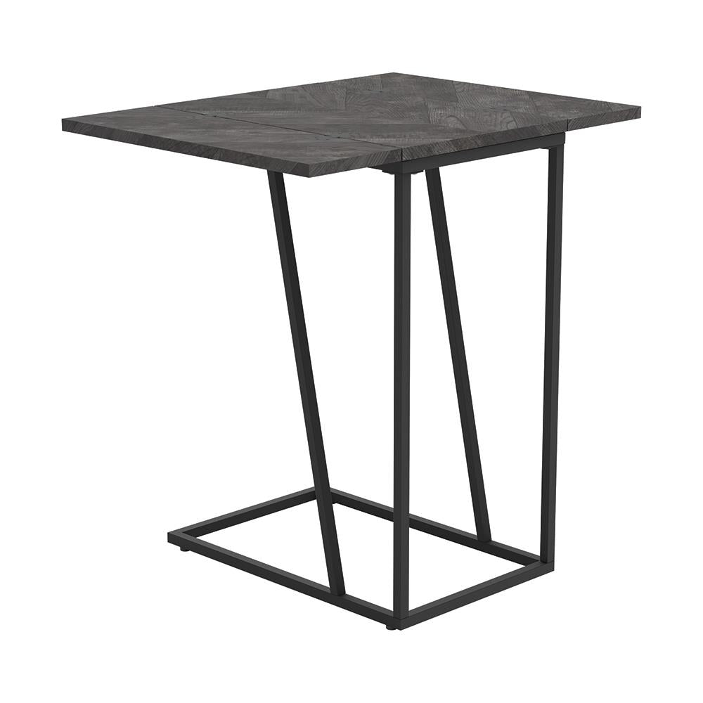 Carly Gray Expandable Chevron Rectangular Accent Table - 931156 - Luna Furniture - Dallas Store