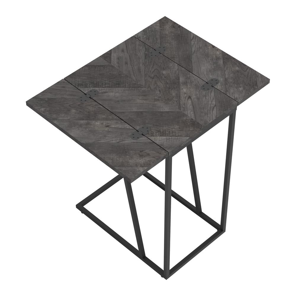Carly Gray Expandable Chevron Rectangular Accent Table - 931156 - Luna Furniture - Dallas Store