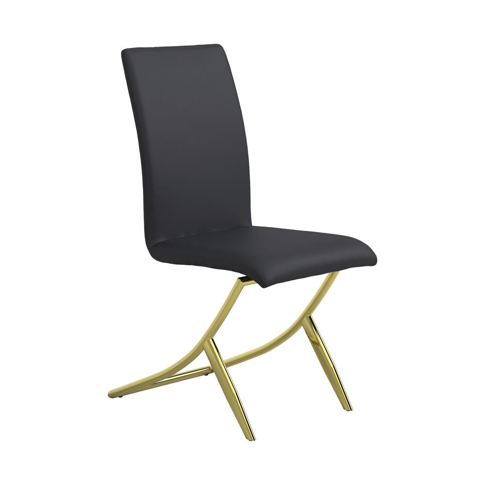 Carmelia Black Upholstered Side Chairs, Set of 4 - 105172 - Luna Furniture - Dallas Store