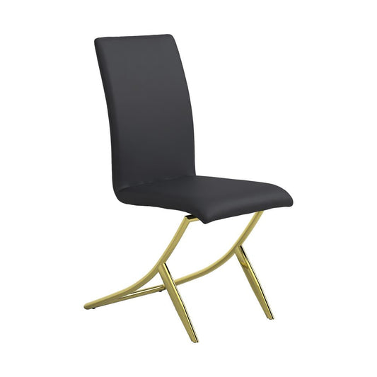 Carmelia Black Upholstered Side Chairs, Set of 4 - 105172 - Luna Furniture - Dallas Store