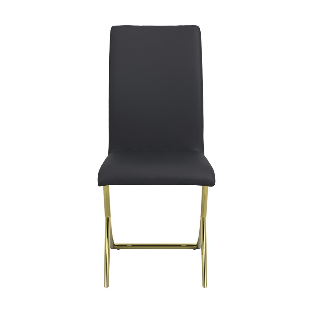Carmelia Black Upholstered Side Chairs, Set of 4 - 105172 - Luna Furniture - Dallas Store