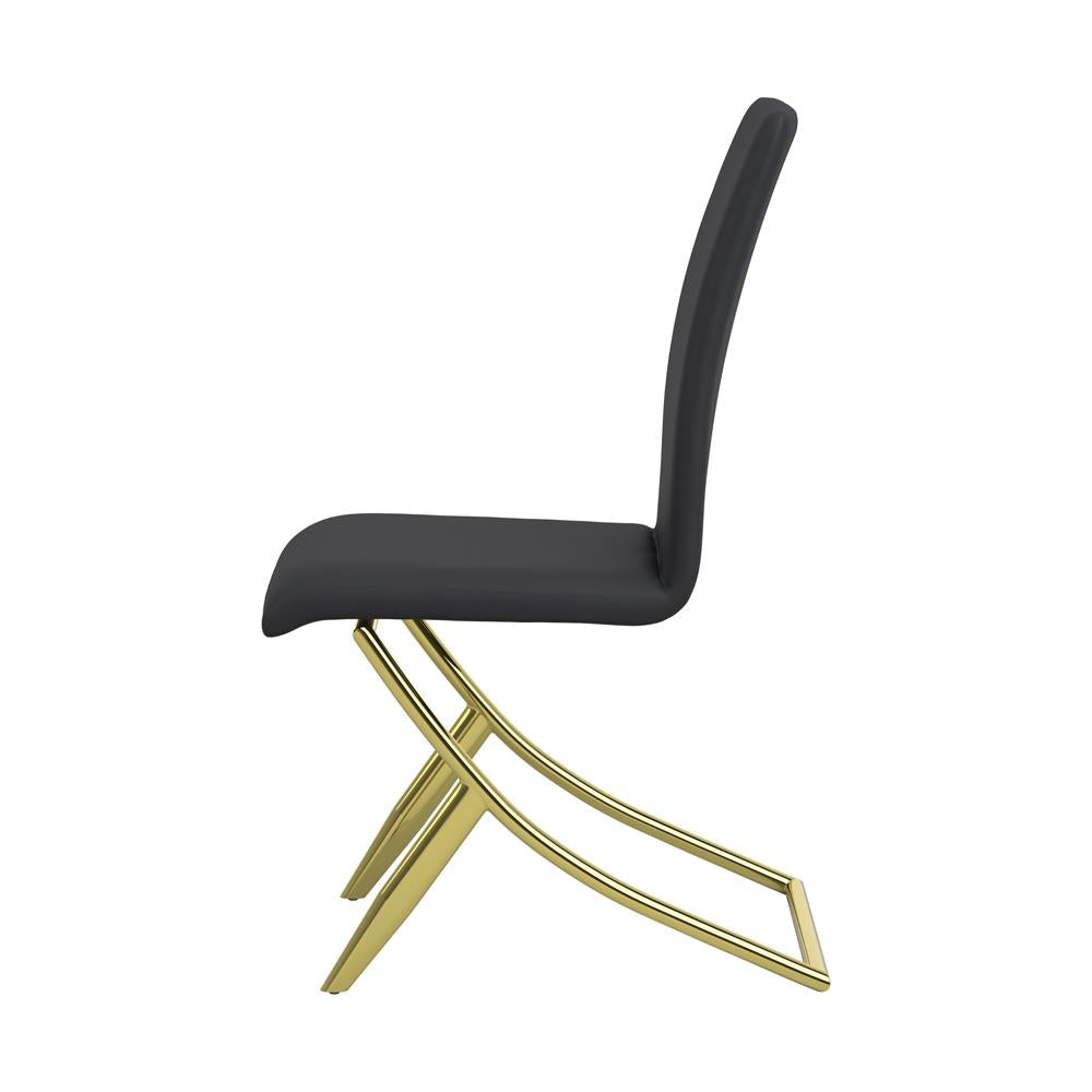 Carmelia Black Upholstered Side Chairs, Set of 4 - 105172 - Luna Furniture - Dallas Store