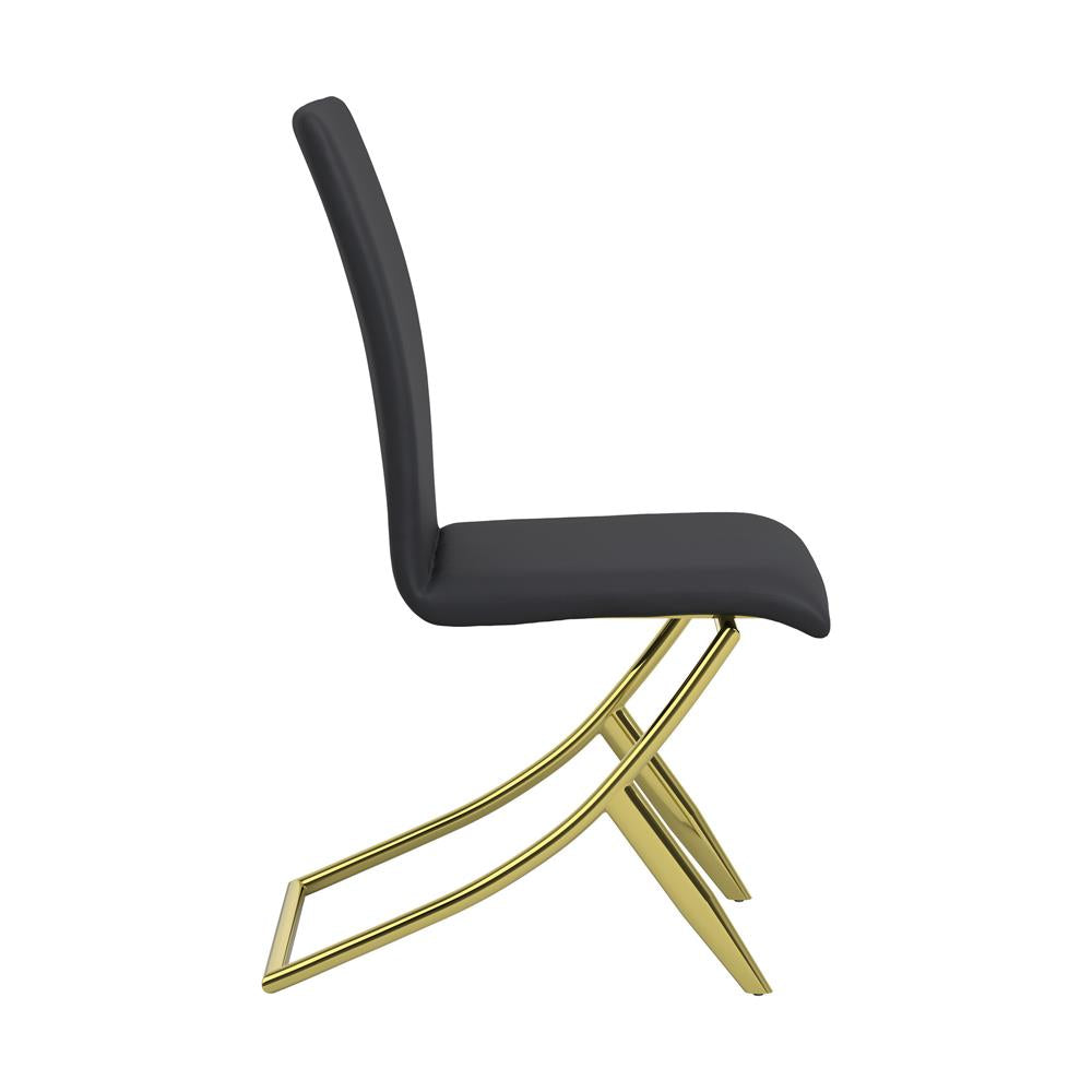 Carmelia Black Upholstered Side Chairs, Set of 4 - 105172 - Luna Furniture - Dallas Store