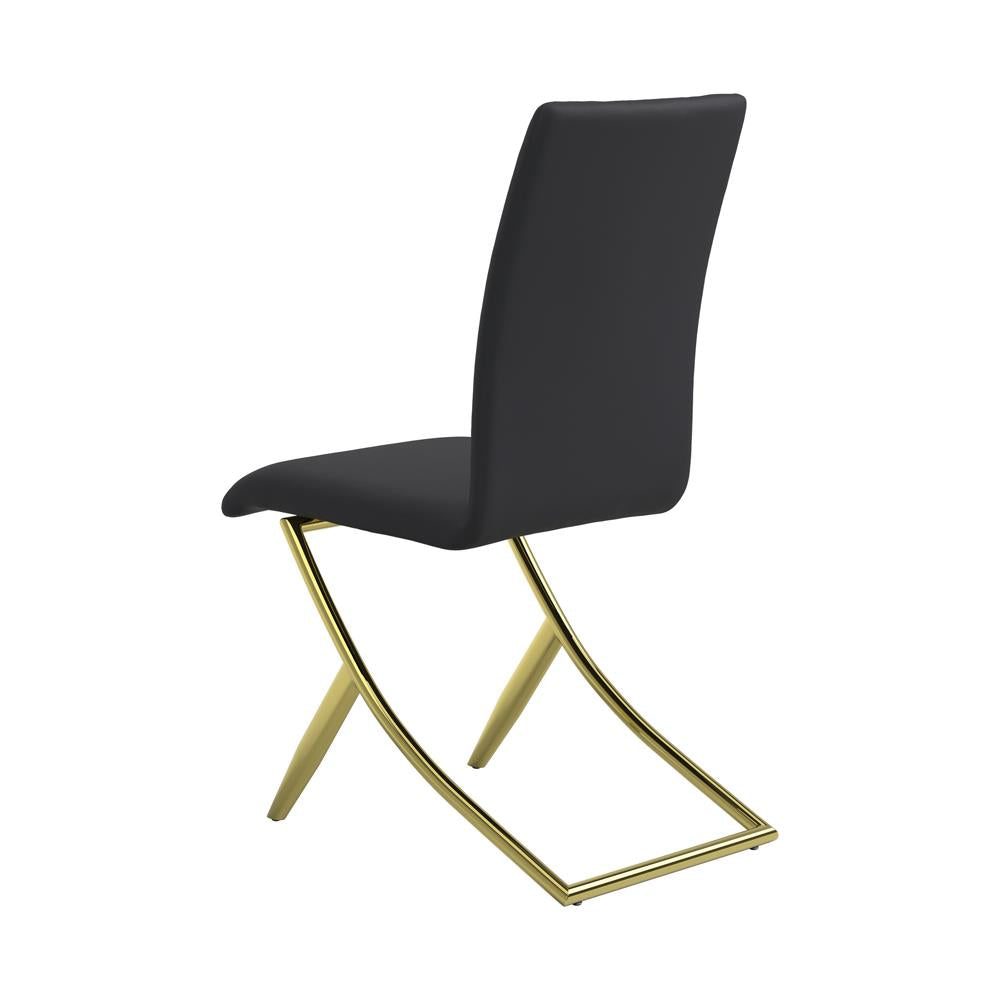 Carmelia Black Upholstered Side Chairs, Set of 4 - 105172 - Luna Furniture - Dallas Store