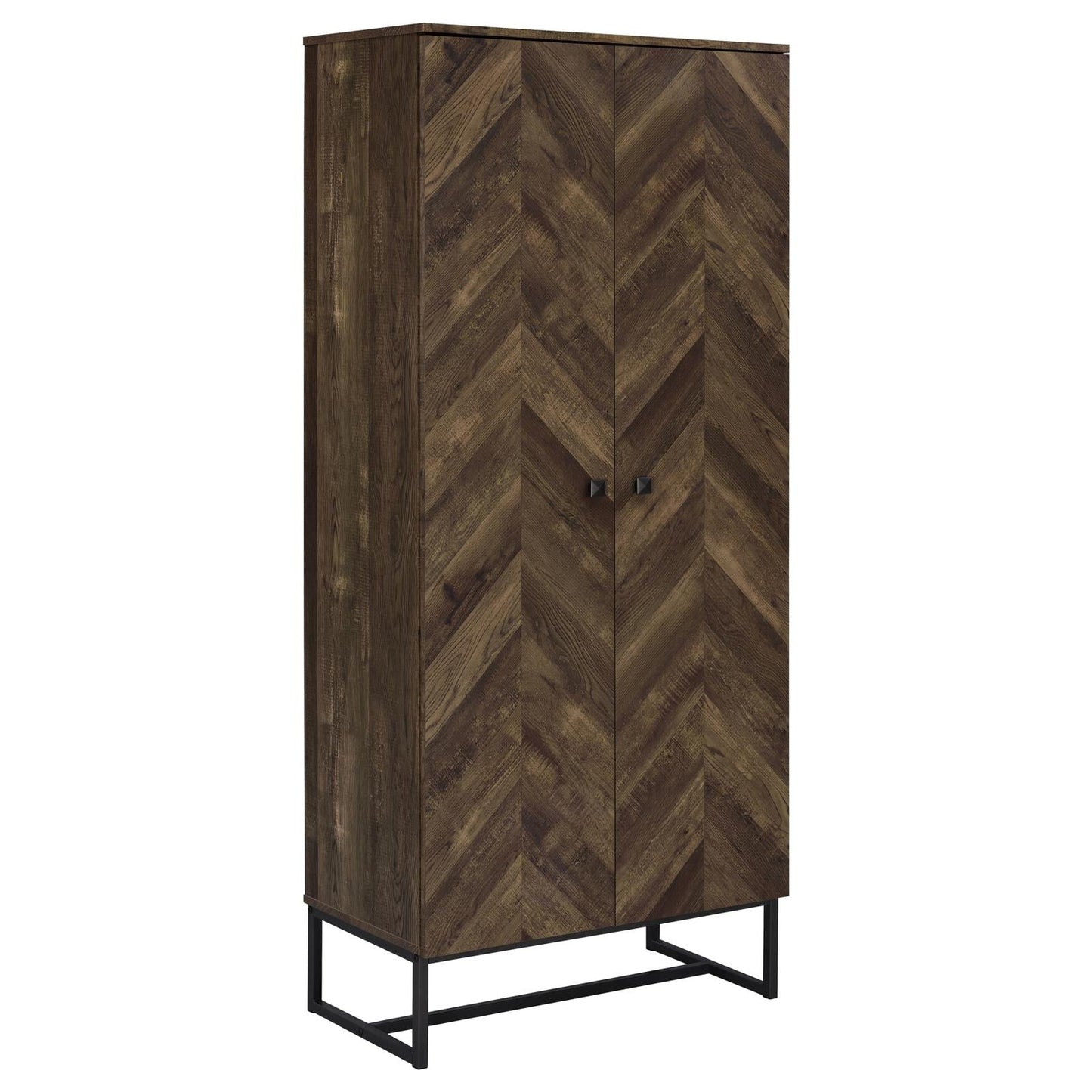 Carolyn Rustic Oak/Gunmetal 2-Door Accent Cabinet - 959640 - Luna Furniture - Dallas Store