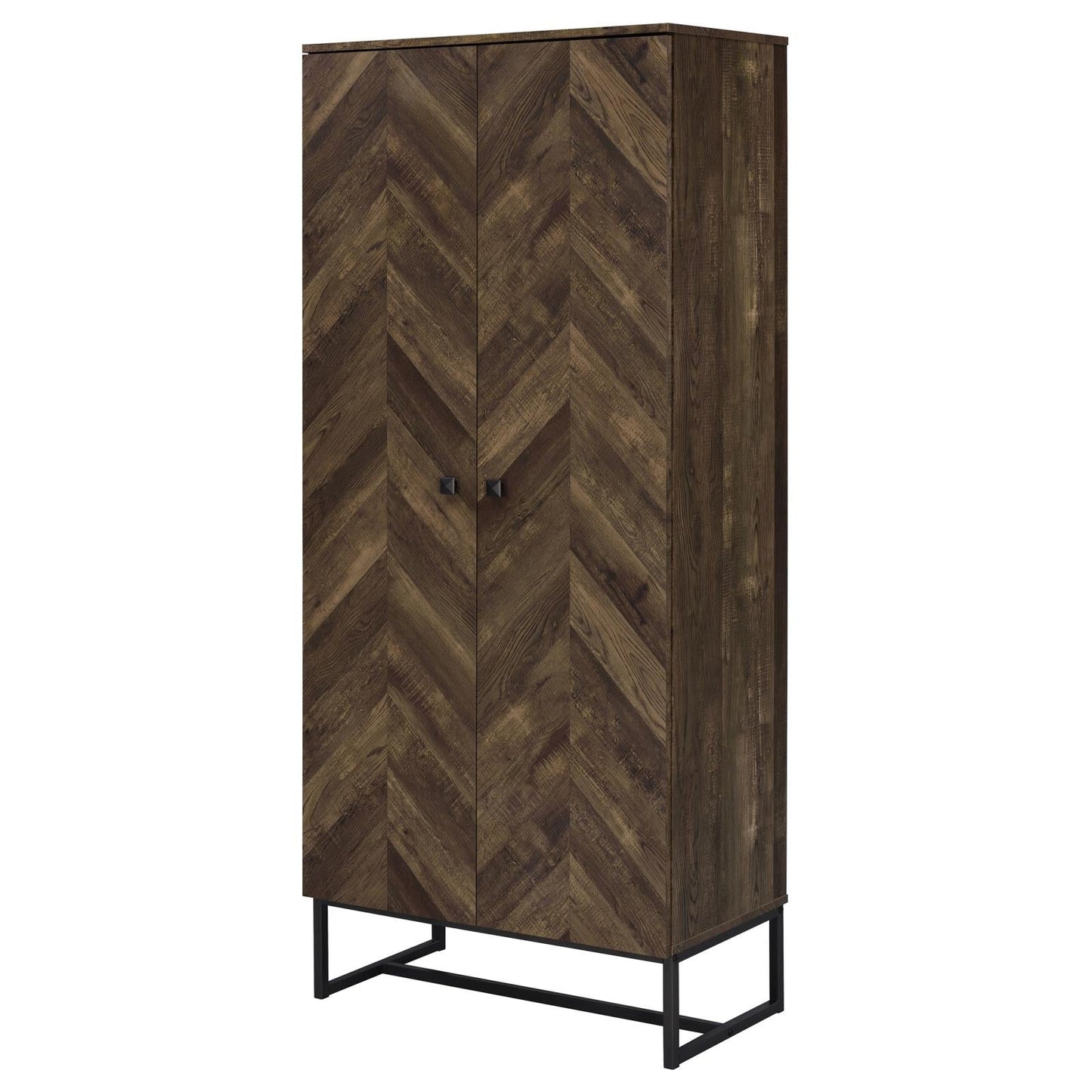 Carolyn Rustic Oak/Gunmetal 2-Door Accent Cabinet - 959640 - Luna Furniture - Dallas Store