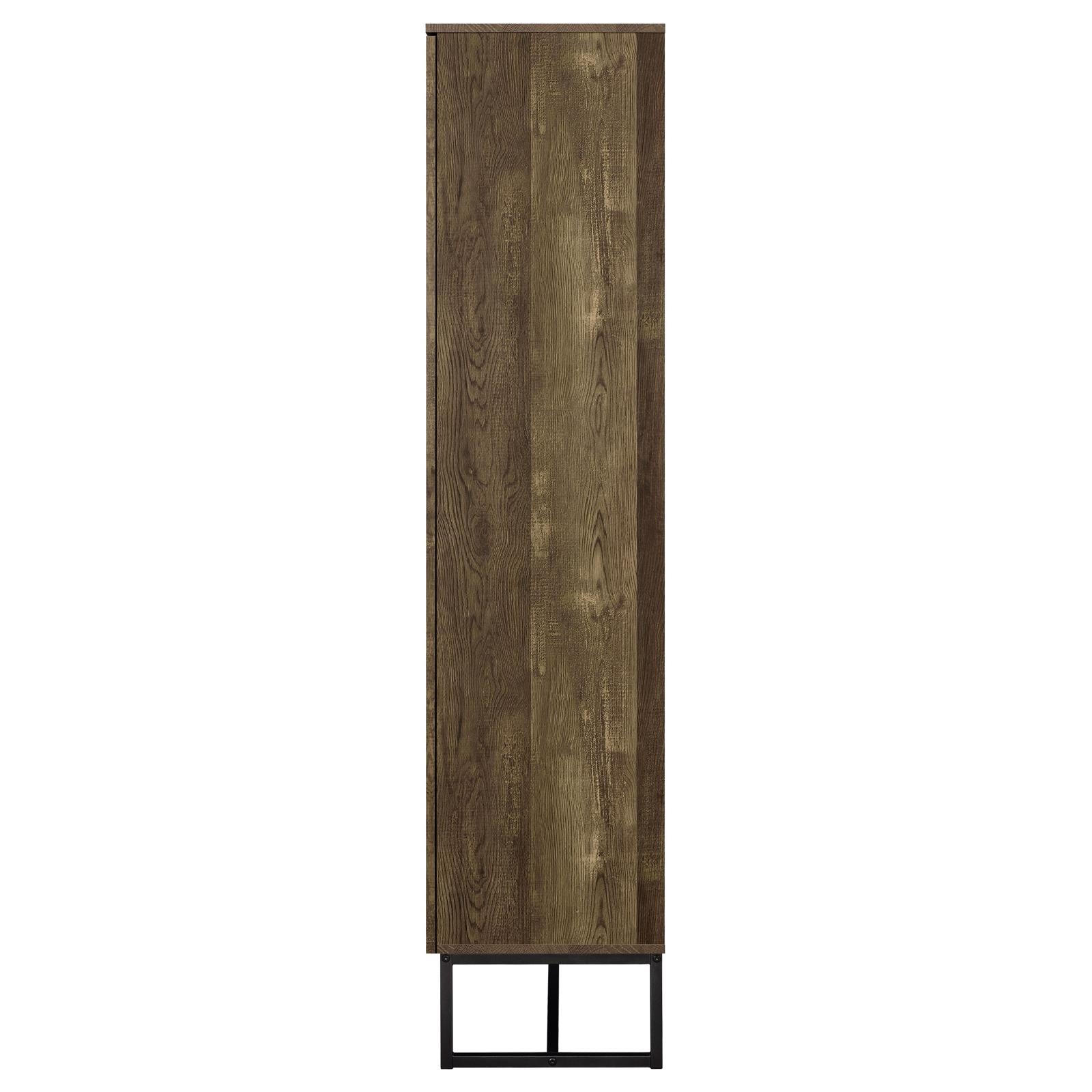 Carolyn Rustic Oak/Gunmetal 2-Door Accent Cabinet - 959640 - Luna Furniture - Dallas Store