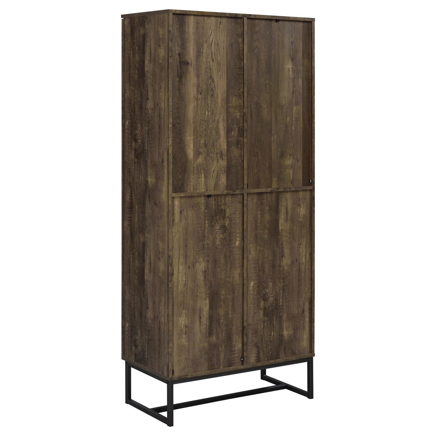 Carolyn Rustic Oak/Gunmetal 2-Door Accent Cabinet - 959640 - Luna Furniture - Dallas Store