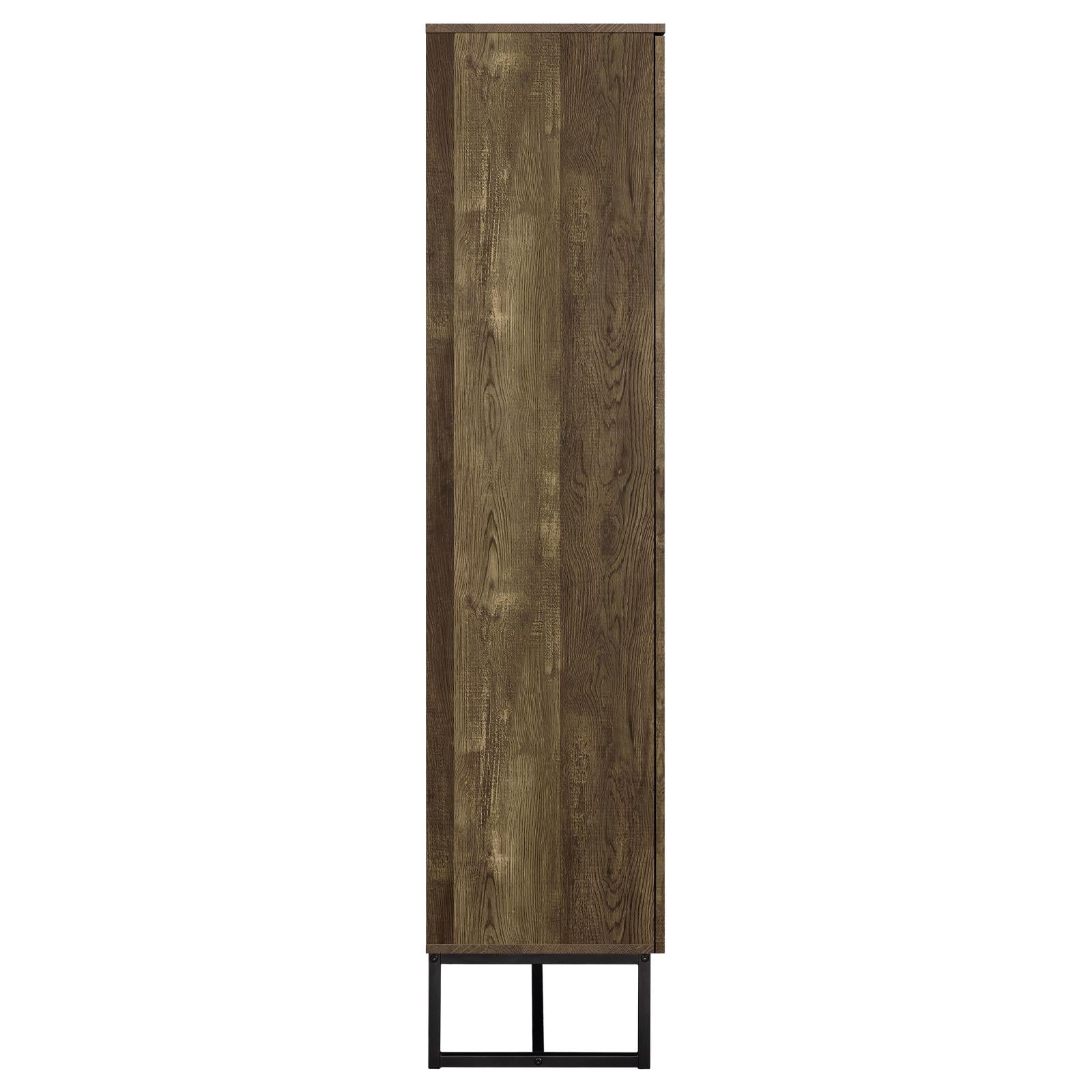 Carolyn Rustic Oak/Gunmetal 2-Door Accent Cabinet - 959640 - Luna Furniture - Dallas Store