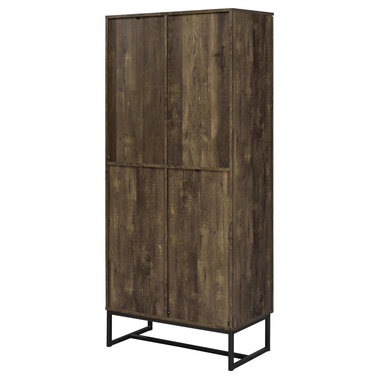 Carolyn Rustic Oak/Gunmetal 2-Door Accent Cabinet - 959640 - Luna Furniture - Dallas Store