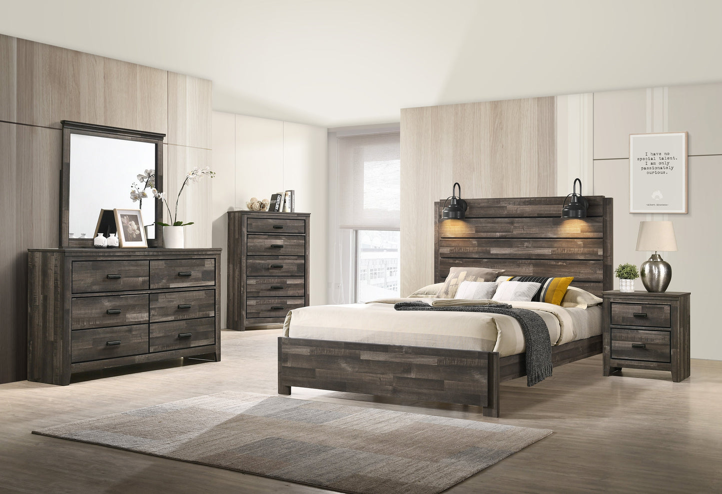 Carter Brown King Platform Bed - B6800-K-BED - Luna Furniture - Dallas Store