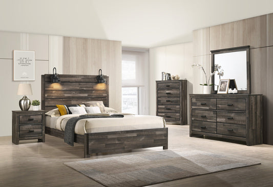Carter Brown Platform Bedroom Set - SET | B6800-Q-BED | B6800-1 | B6800-11 | B6800-2 - Luna Furniture - Dallas Store