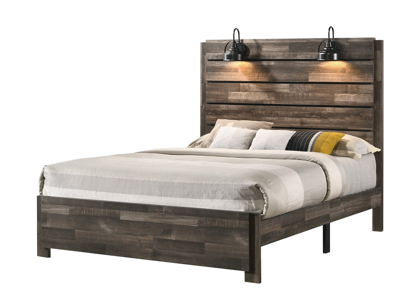 Carter Brown Platform Bedroom Set - SET | B6800-Q-BED | B6800-1 | B6800-11 | B6800-2 - Luna Furniture - Dallas Store