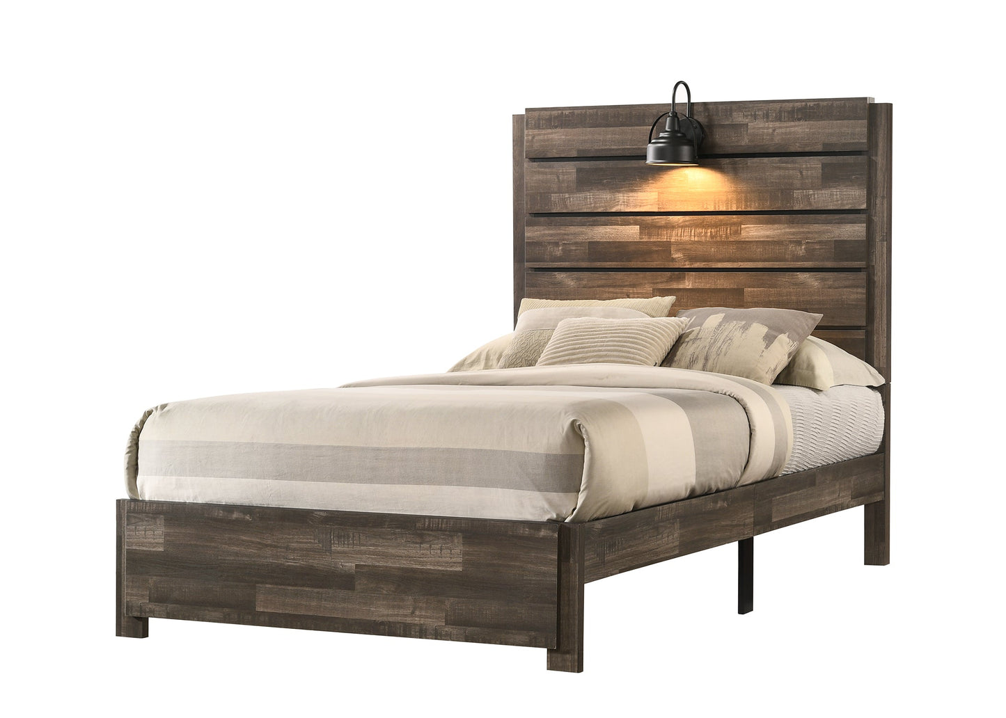 Carter Brown Platform Youth Bedroom Set - SET | B6800-F-BED | B6800-1 | B6800-2 - Luna Furniture - Dallas Store