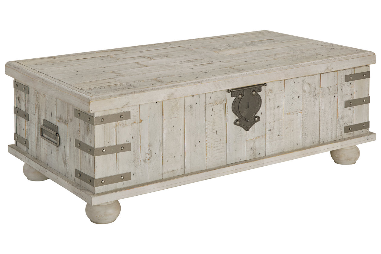 Carynhurst White Wash Gray Coffee Table with Lift Top - T757-9 - Luna Furniture - Dallas Store