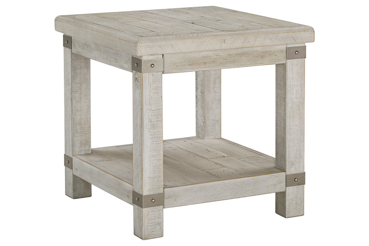 Carynhurst White Wash Gray End Table - T757-3 - Luna Furniture - Dallas Store