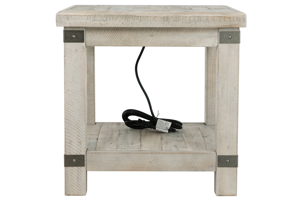 Carynhurst White Wash Gray End Table - T757-3 - Luna Furniture - Dallas Store