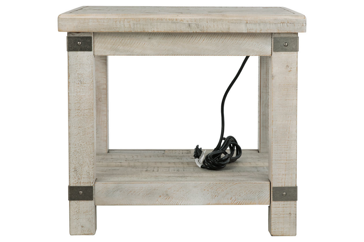 Carynhurst White Wash Gray End Table - T757-3 - Luna Furniture - Dallas Store