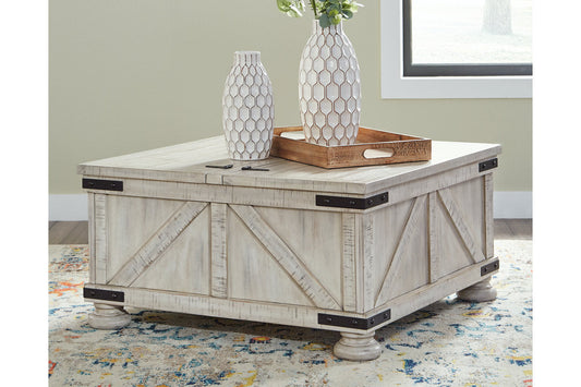 Carynhurst Whitewash Coffee Table - T929-20 - Luna Furniture - Dallas Store