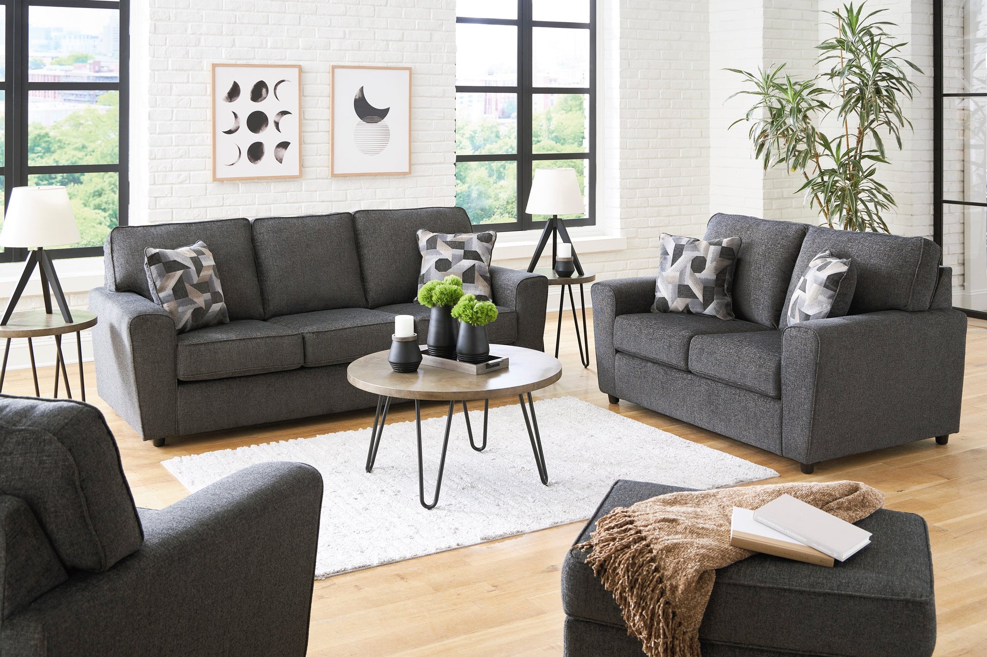 Cascilla Slate Living Room Set - SET | 2680438 | 2680435 | 2680420 - Luna Furniture - Dallas Store