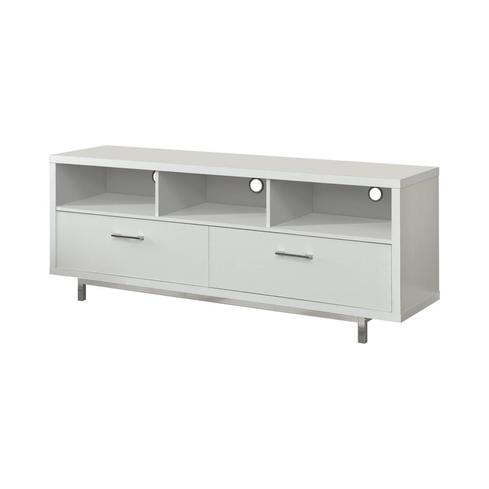 Casey 2-Drawer Rectangular TV Console White - 701972 - Luna Furniture - Dallas Store