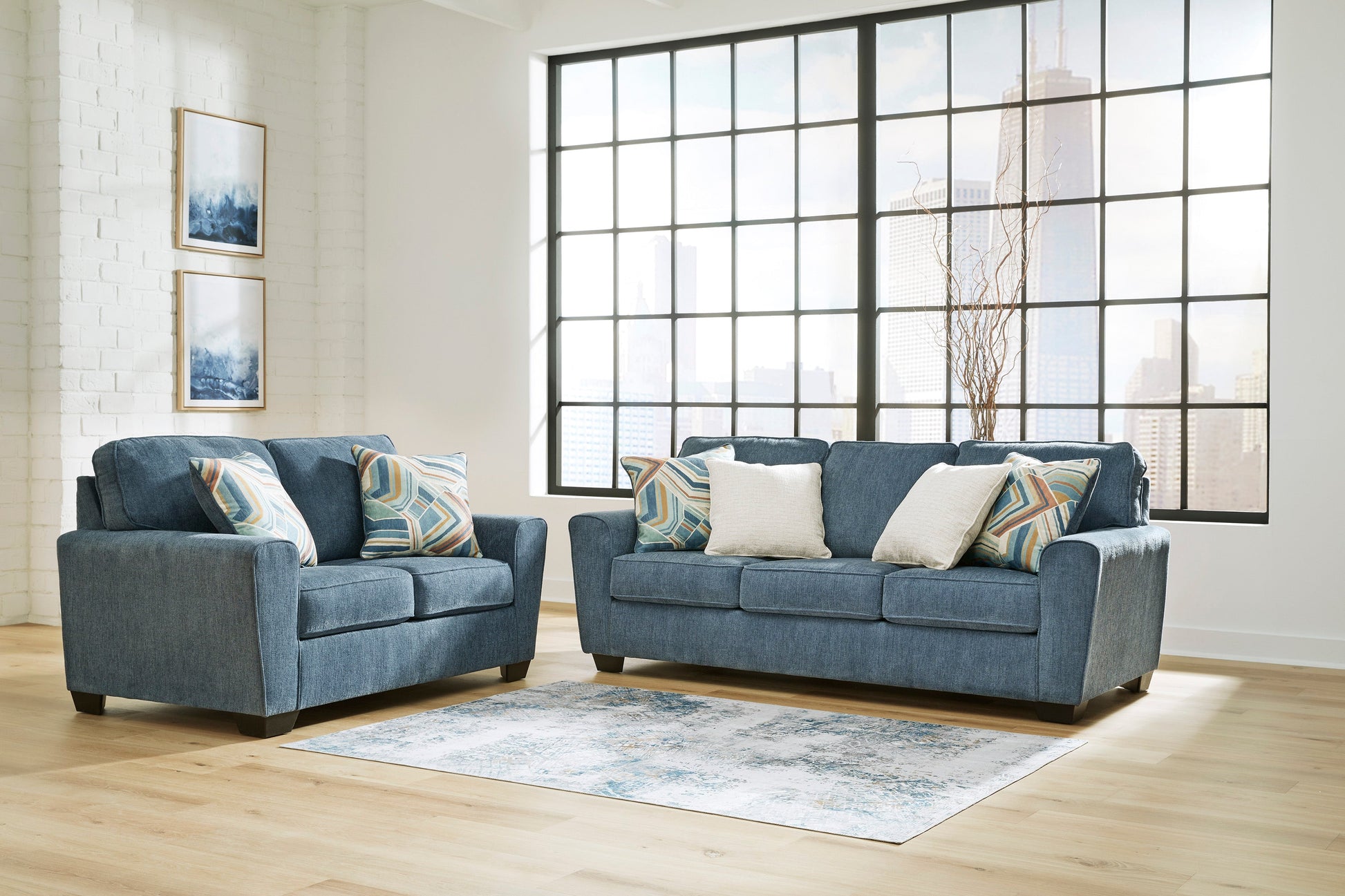 Cashton Blue Living Room Set - SET | 4060538 | 4060535 - Luna Furniture - Dallas Store