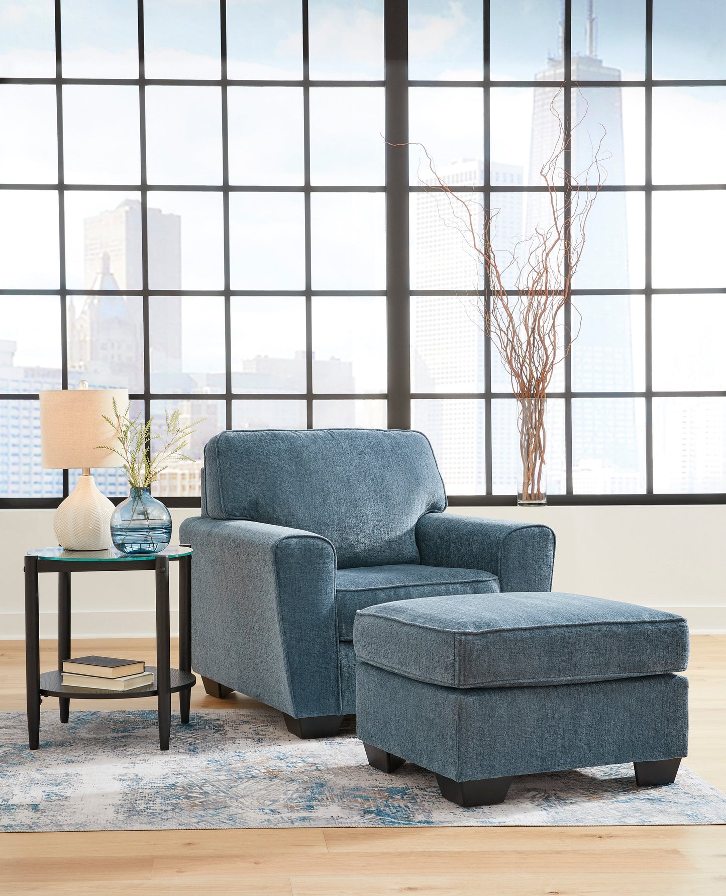 Cashton Blue Living Room Set - SET | 4060538 | 4060535 - Luna Furniture - Dallas Store