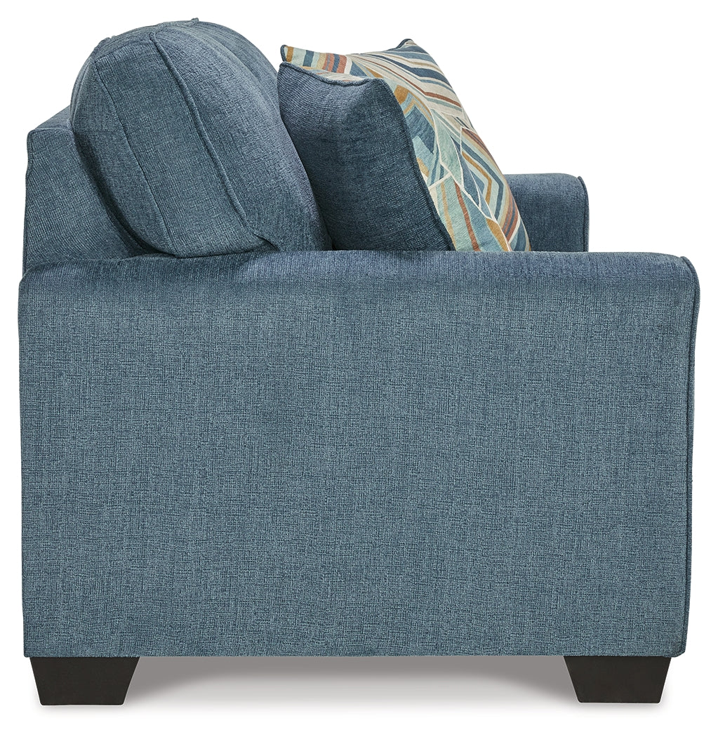 Cashton Blue Loveseat - 4060535 - Luna Furniture - Dallas Store