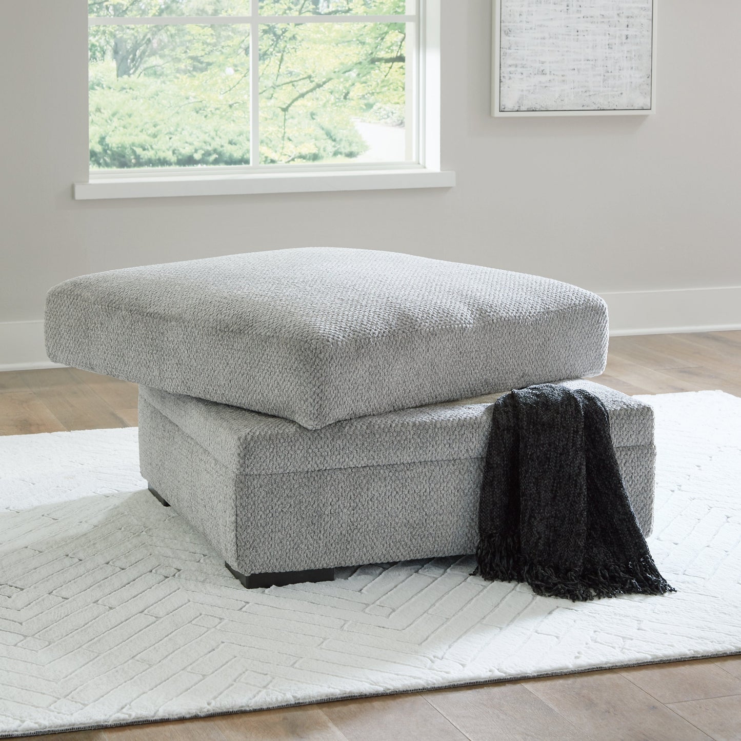 Casselbury Cement Ottoman With Storage - 5290611 - Luna Furniture - Dallas Store