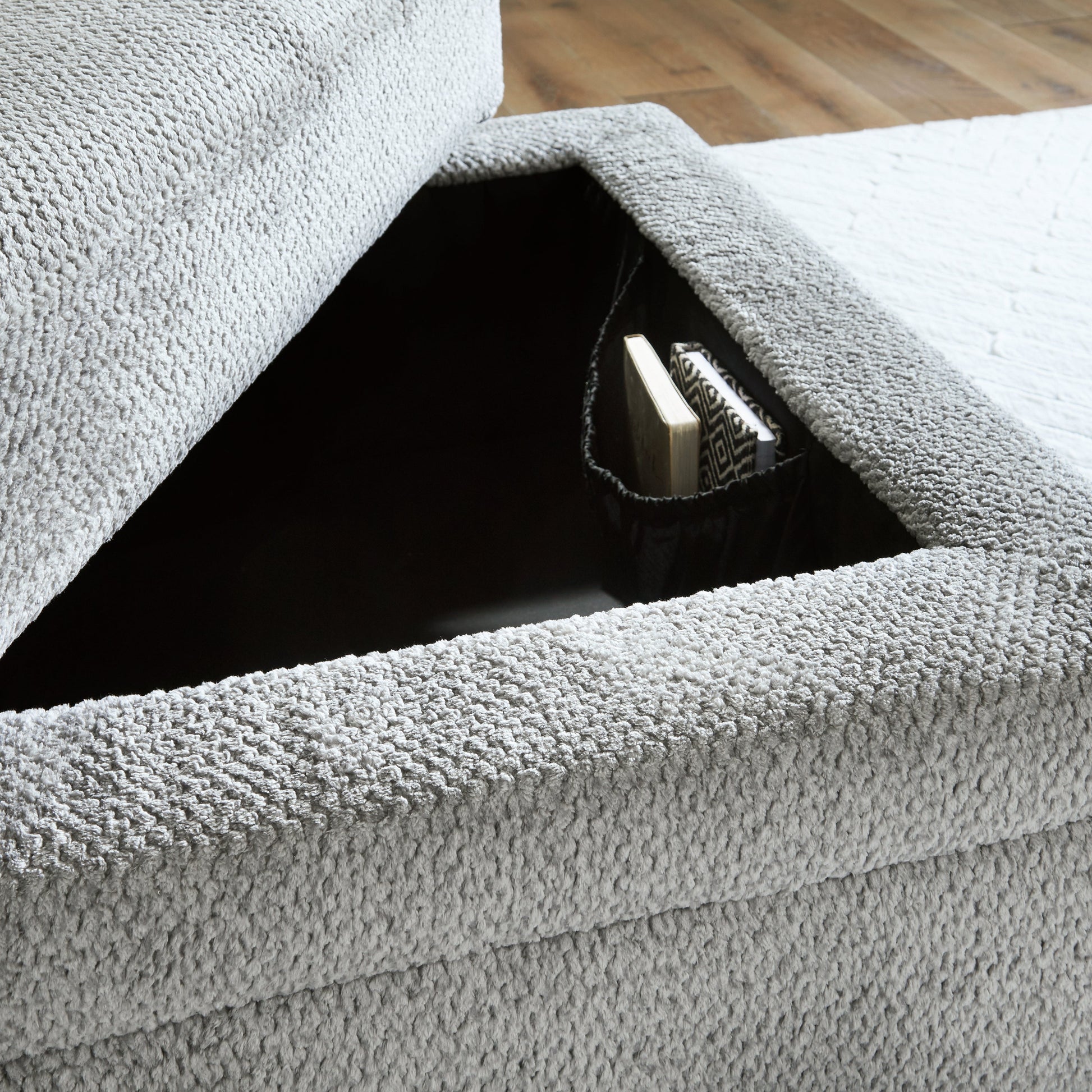 Casselbury Cement Ottoman With Storage - 5290611 - Luna Furniture - Dallas Store